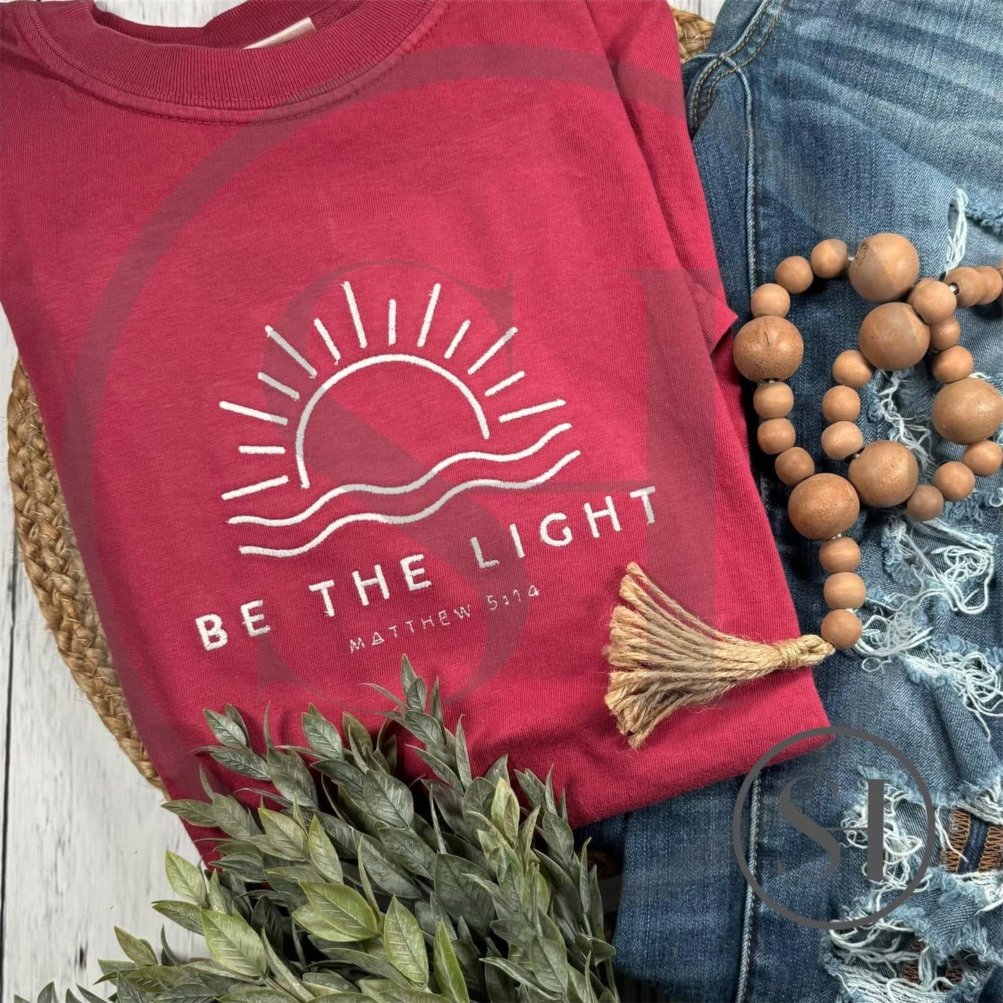 BE THE LIGHT - CUSTOM EMBROIDERED SHIRT