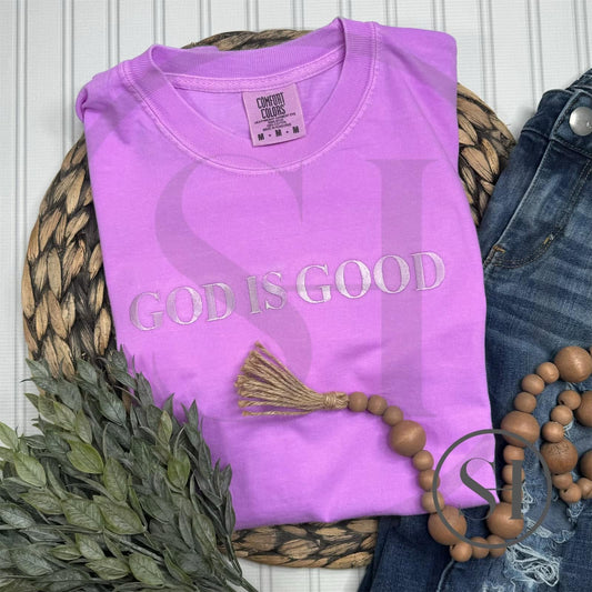 GOD IS GOOD - CUSTOM EMBROIDERED SHIRT