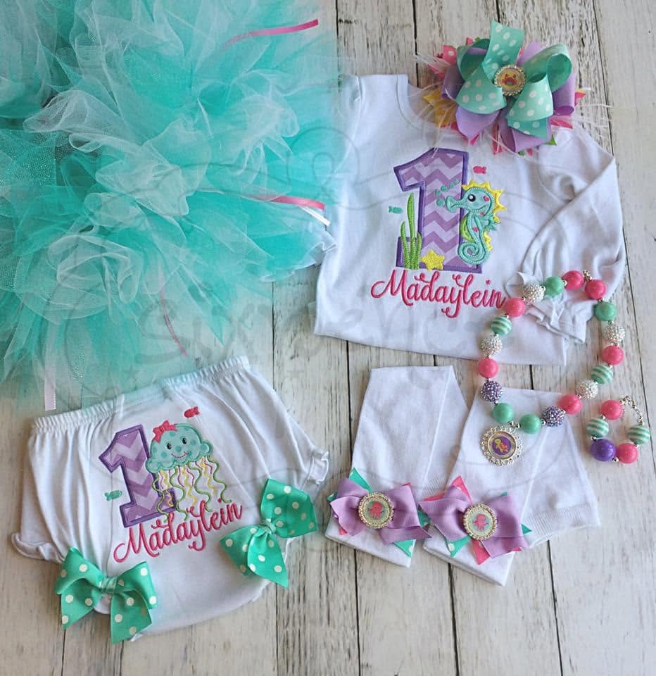 UNDER THE SEA BIRTHDAY APPLIQUÉ SHIRT - PERSONALIZED CUSTOM DESIGN