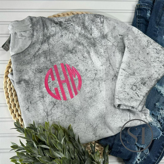 EMBROIDERED CIRCLE MONOGRAM - CUSTOM SHIRT