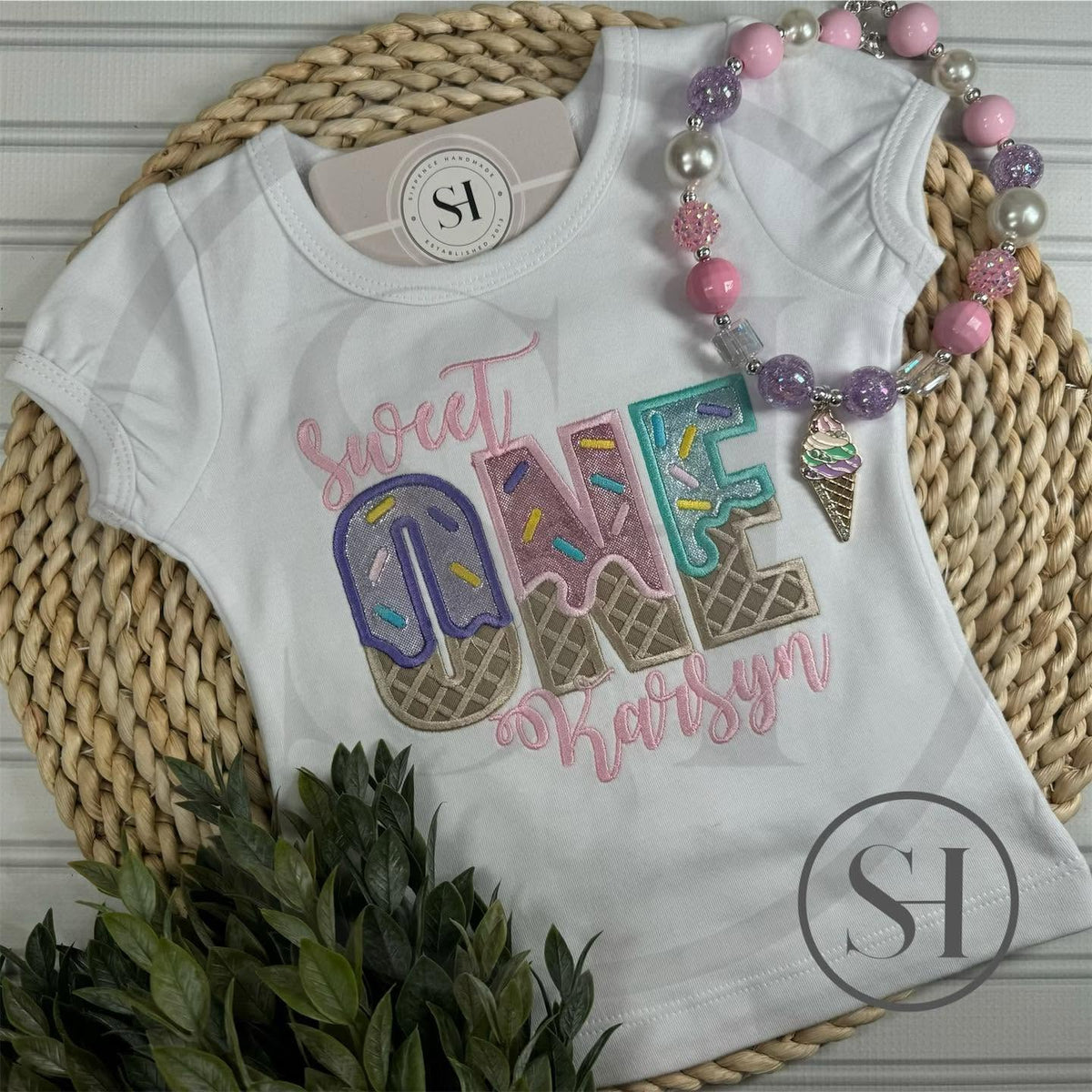 SWEET ONE BIRTHDAY APPLIQUÉ SHIRT - PERSONALIZED CUSTOM DESIGN