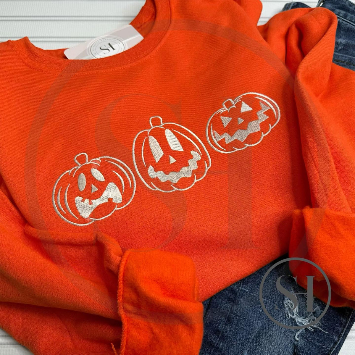 EMBROIDERED JACK-O'-LANTERNS - CUSTOM SHIRT
