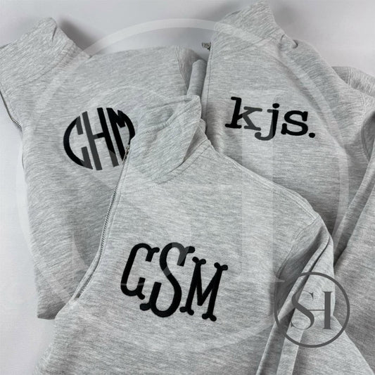 EMBROIDERED MONOGRAM - CUSTOM QUARTER-ZIP