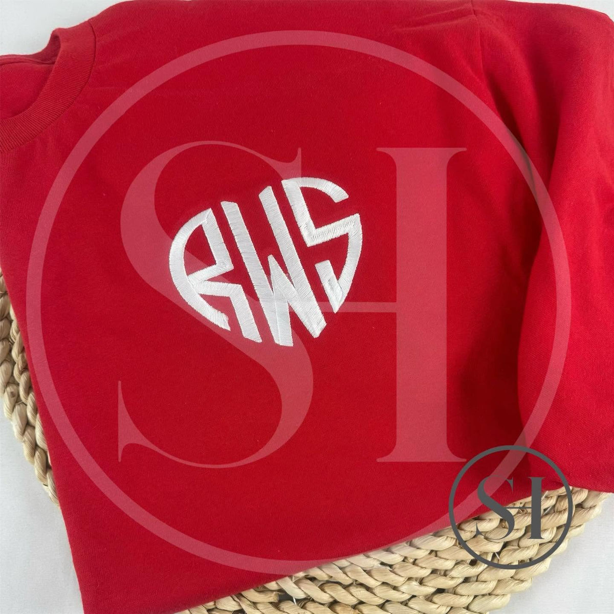 EMBROIDERED HEART MONOGRAM - CUSTOM SHIRT