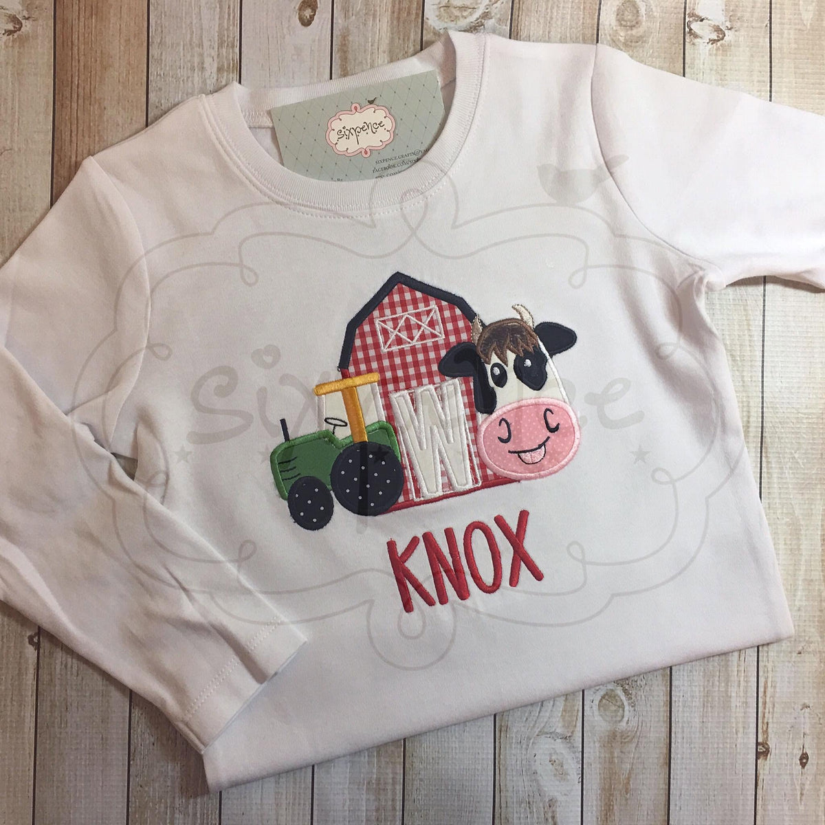 FARM SECOND BIRTHDAY APPLIQUÉ SHIRT - PERSONALIZED CUSTOM DESIGN