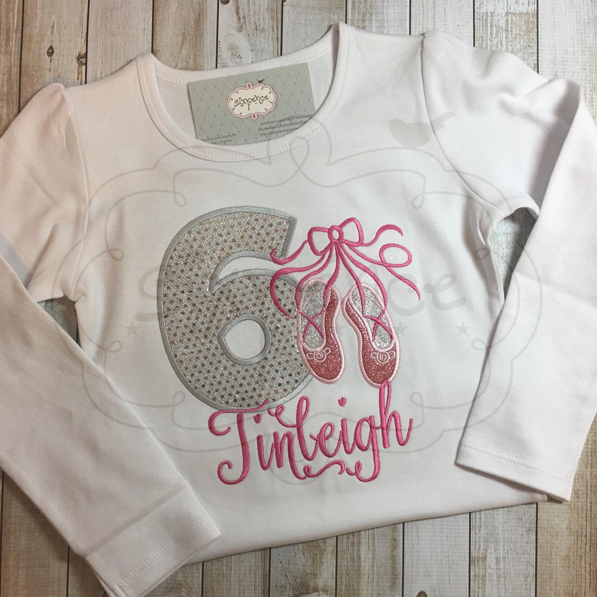 BALLERINA BIRTHDAY APPLIQUÉ SHIRT - PERSONALIZED CUSTOM DESIGN