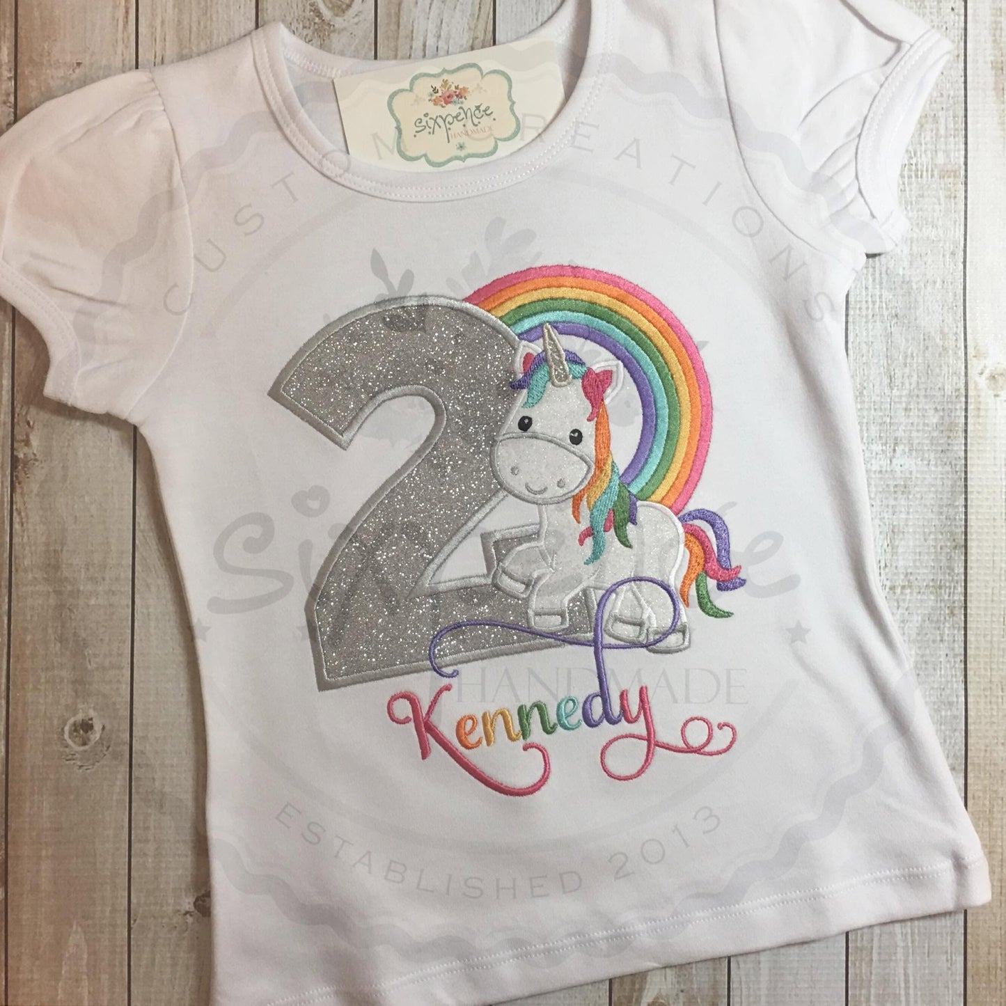 UNICORN BIRTHDAY APPLIQUÉ SHIRT - PERSONALIZED CUSTOM DESIGN