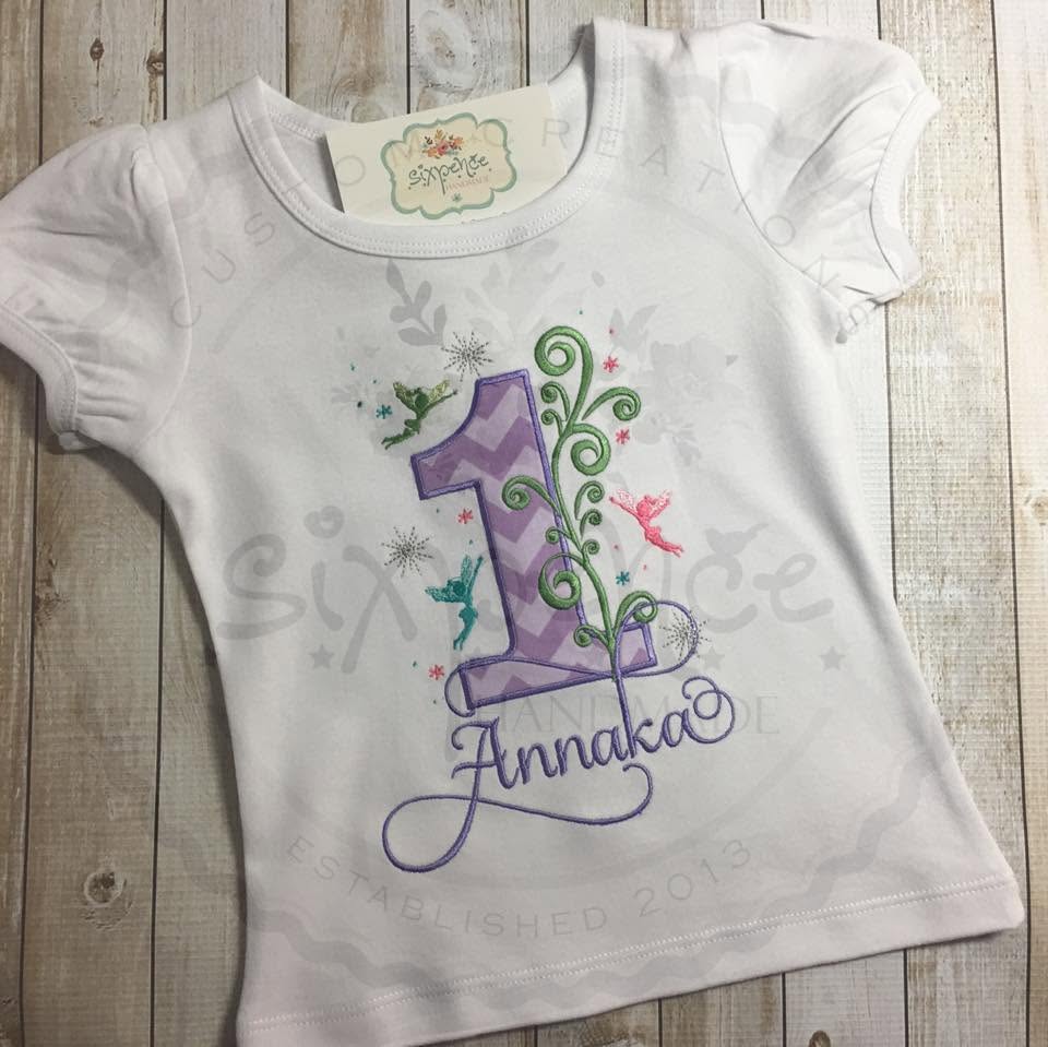FAIRY BIRTHDAY APPLIQUÉ SHIRT - PERSONALIZED CUSTOM DESIGN