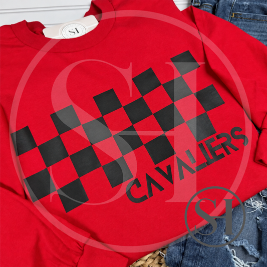 CUSTOM CHECKERED PRINT - TEAM SPIRIT SHIRT