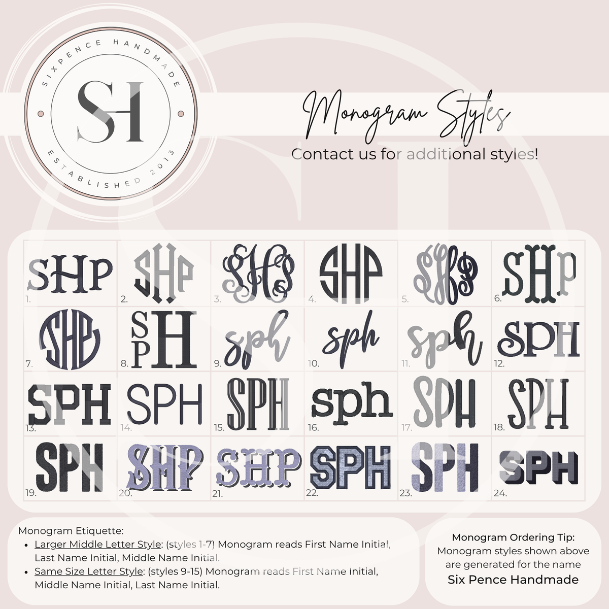 EMBROIDERED STACKED MONOGRAM - CUSTOM SHIRT