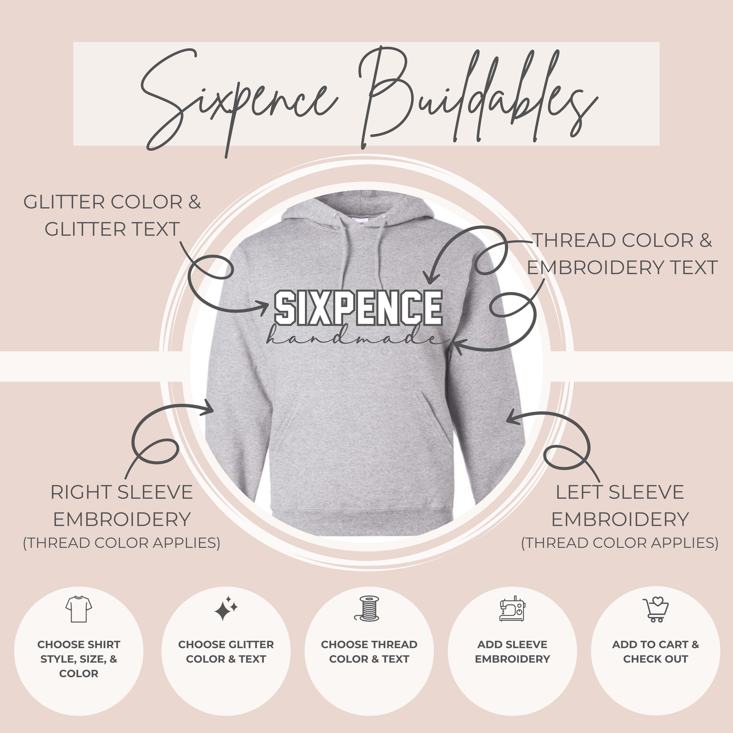GLITTER VARSITY APPLIQUÉ WITH SCRIPT EMBROIDERY - BUILD YOUR OWN CUSTOM SHIRT