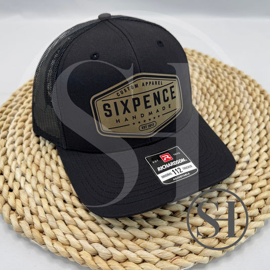 SIXPENCE HANDMADE SIGNATURE LEATHER PATCH SNAPBACK