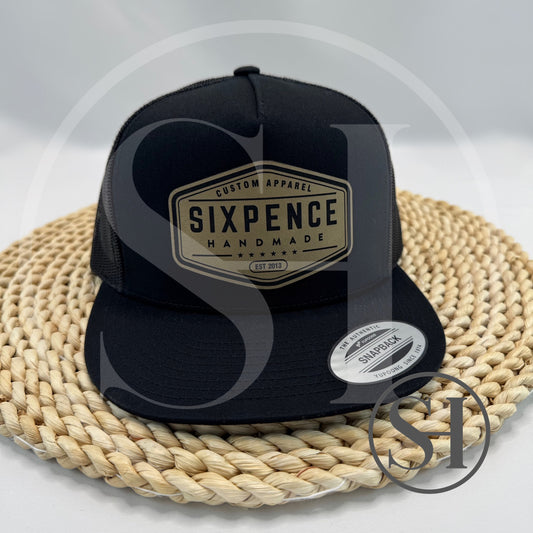 SIXPENCE HANDMADE SIGNATURE LEATHER PATCH SNAPBACK